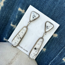 White Buffalo Statement Earrings by Judith Dixon