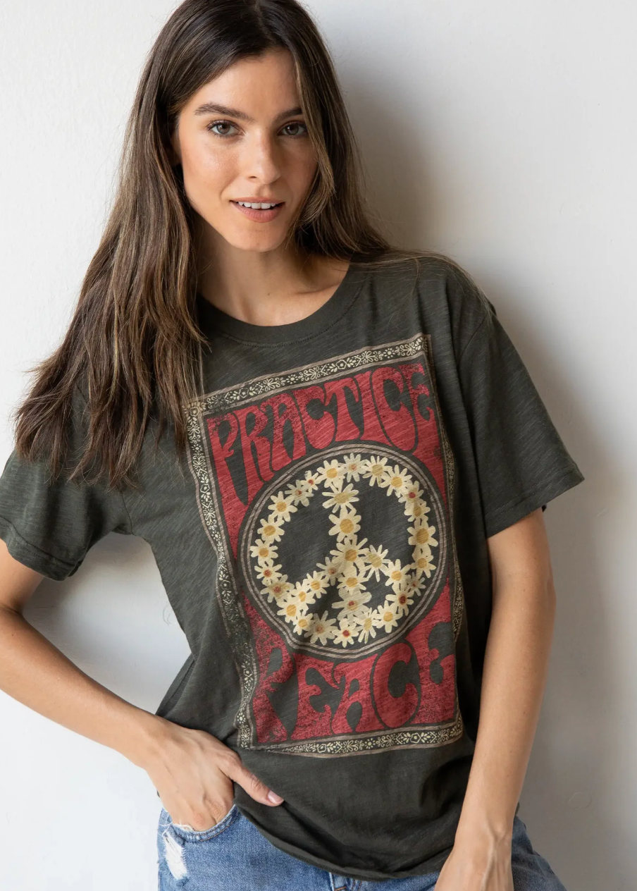 Natural Life - Practice Peace Boyfriend Tee