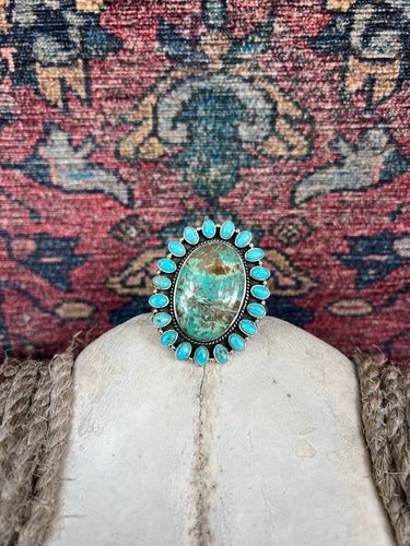 Adjustable Sterling Silver & Australian Turquoise Statement Ring | Dan Dodson Legacy