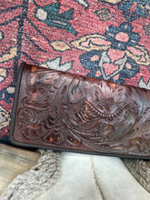 Hand-Tooled Leather Wallet by Juan Antonio - Chocolate Brown